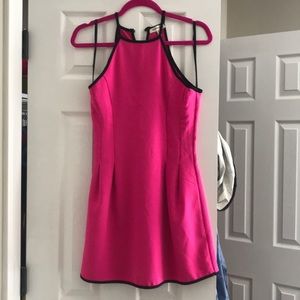 Hot pink mini dress